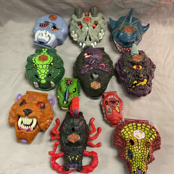 Vintage Mighty Max toys lot featuring various monster figures.
