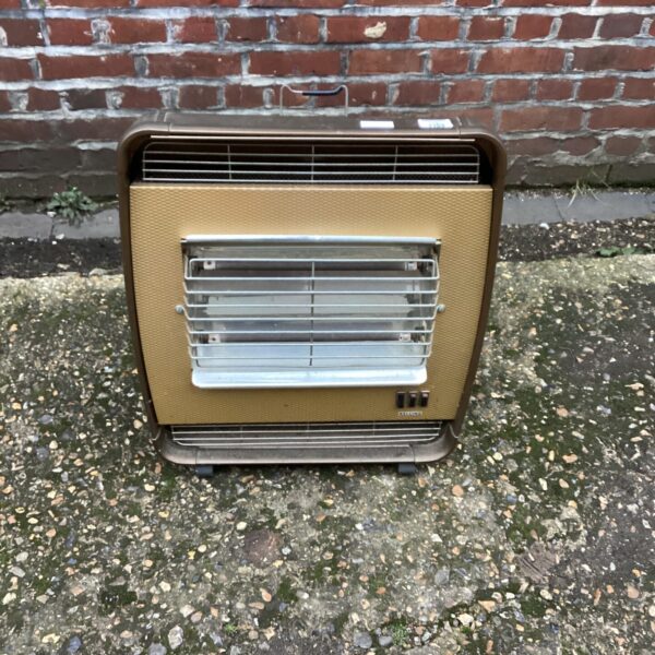 Vintage Belling bar heater in cream and brown.