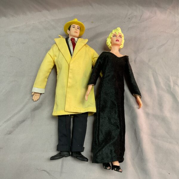 Vintage Dick Tracy figure in a trench coat.