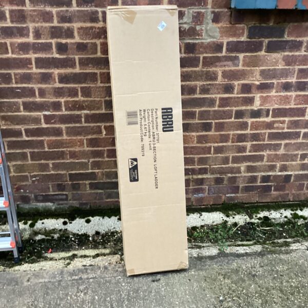 New Abru 3 section loft ladder in original packaging.