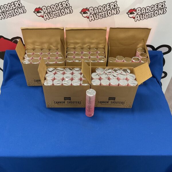 Six boxes of ombre party cannon shooters for celebrations.