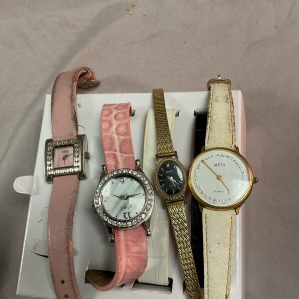 Lot of four ladies quartz wristwatches presented as viewed.
