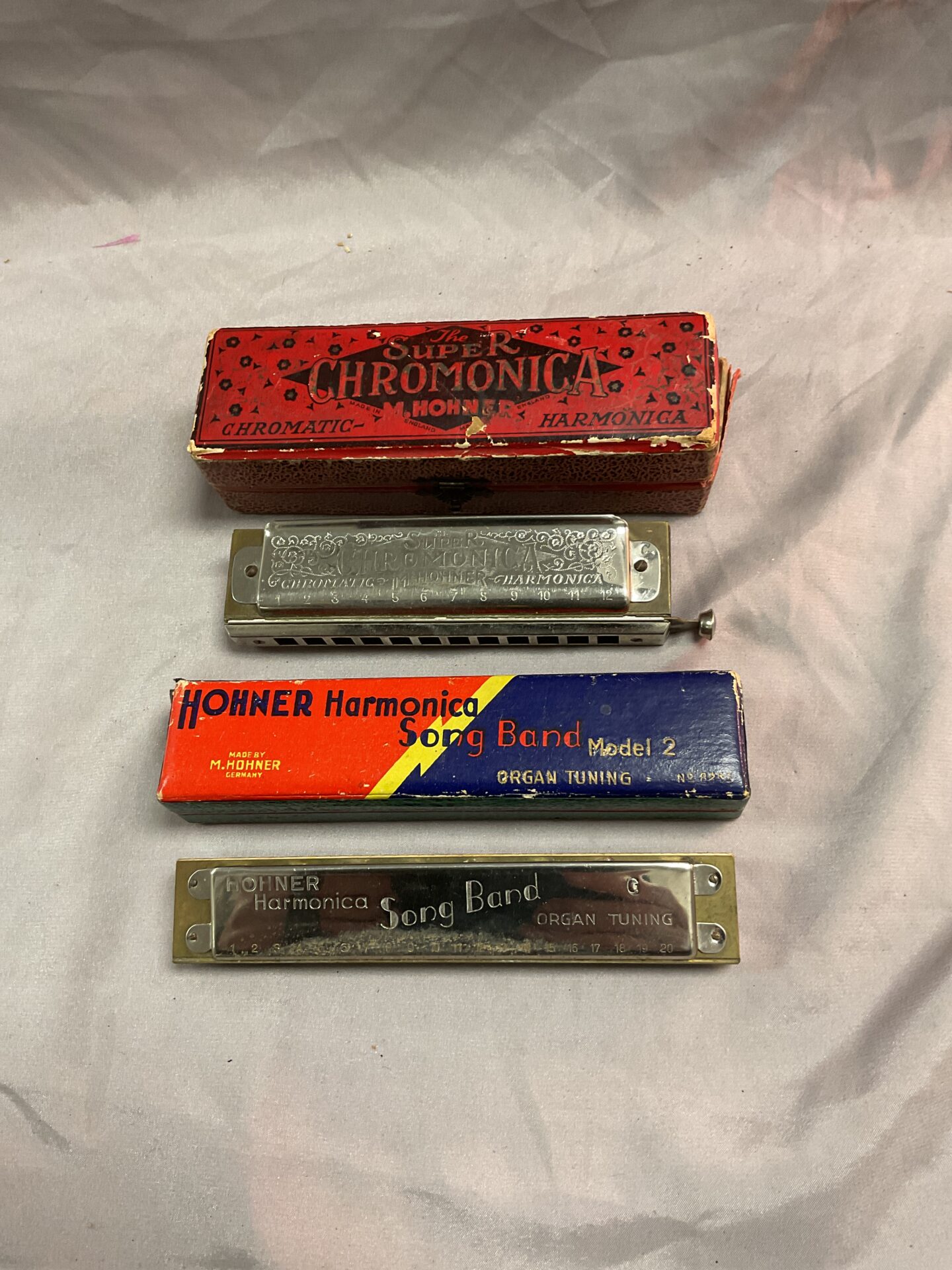 853 Two Horner harmonicas super chromonica and song bird