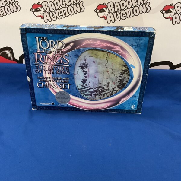 Lord of the Rings Return of the King chess set in original packaging.