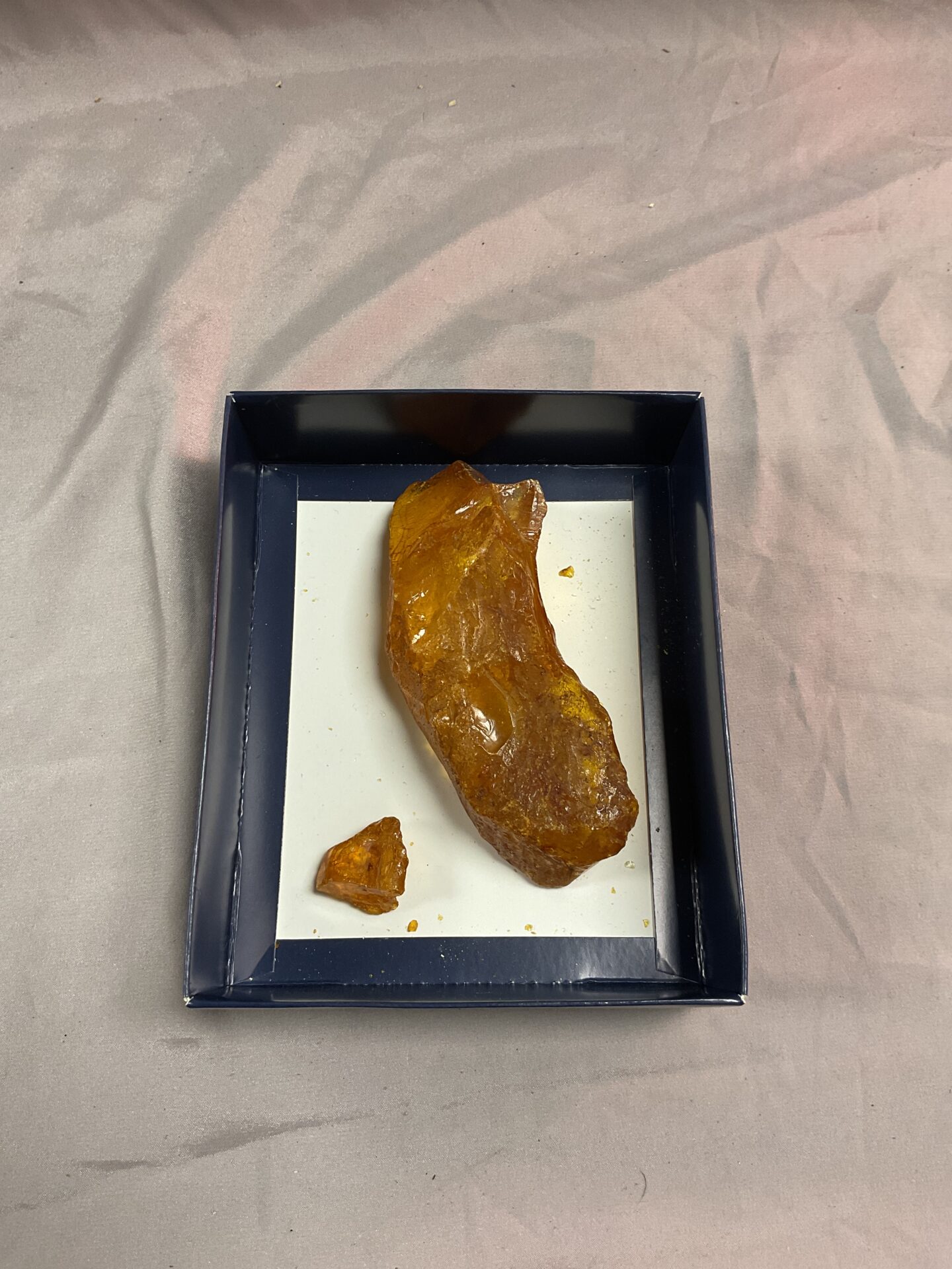 869 Lump of Amber ?? colour resin