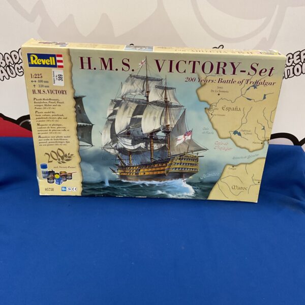 Revell HMS Victory model kit box, vintage plastic sailing ship