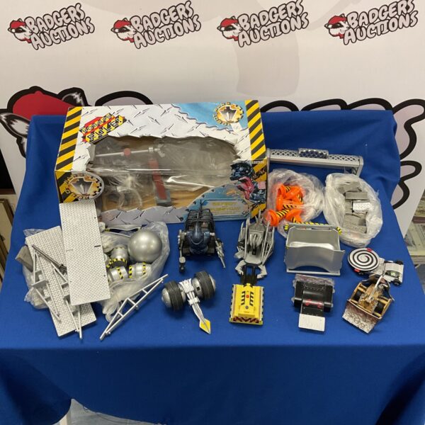 Robot Wars toys featuring Sir Killalot, collectible robot combat figures.
