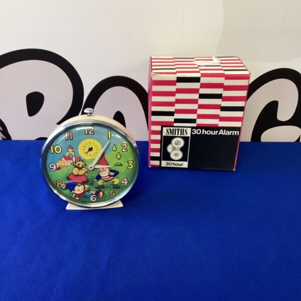 Vintage Noddy Smiths 30 Hour Alarm Clock with original box.