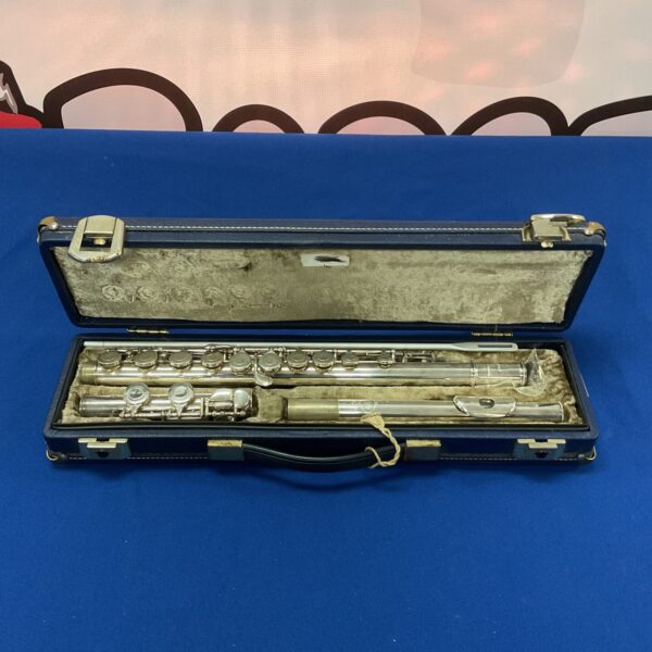 Vintage Boosey & Hawkes Emperor flute in open case.