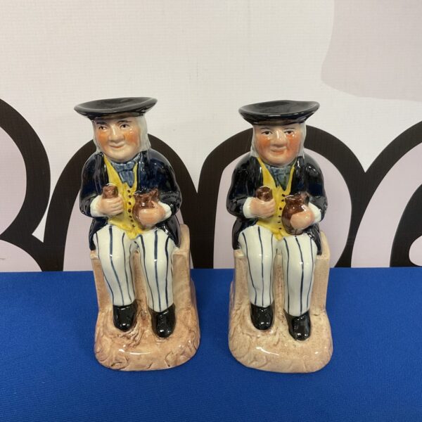 Antique Tony Wood sailor Toby Jug, Staffordshire pottery collectible.