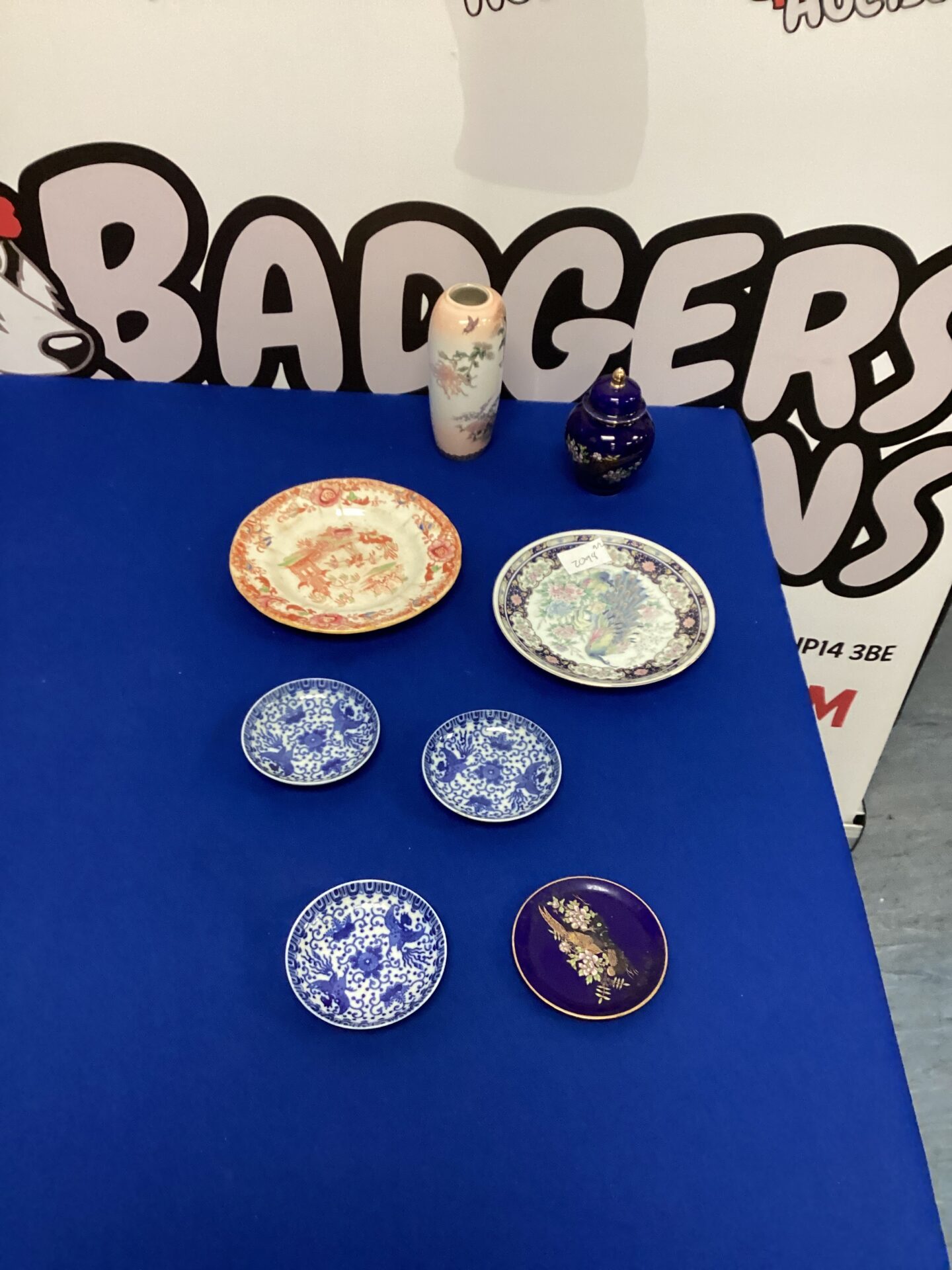 349 Selection of Porcelain items inc Vase