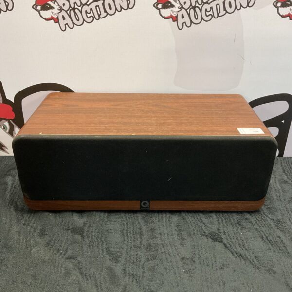 Q Acoustics 2000c bookshelf speaker in wood finish.