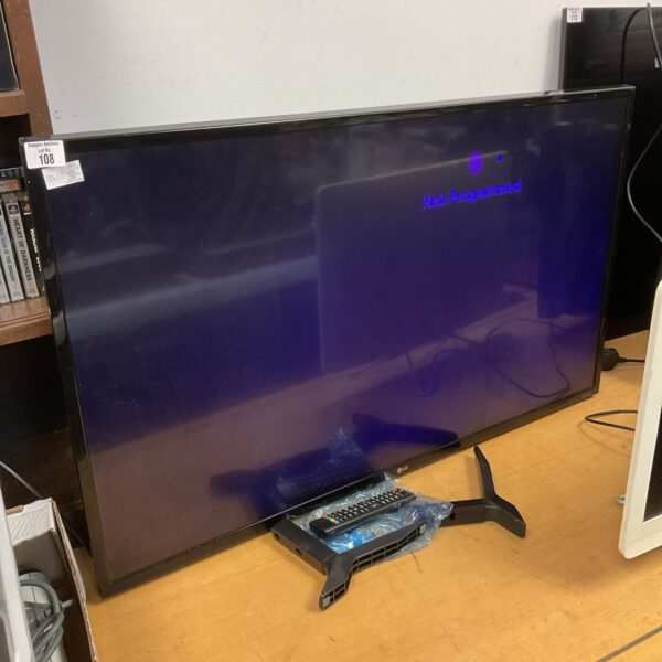 LG 40 inch HD television with remote control, untested condition.