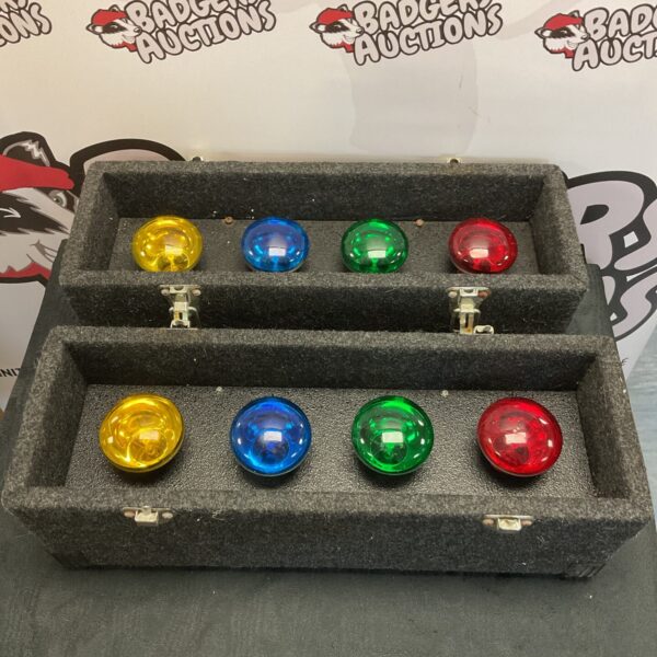 Vintage Soundlab disco lights set in a storage case.