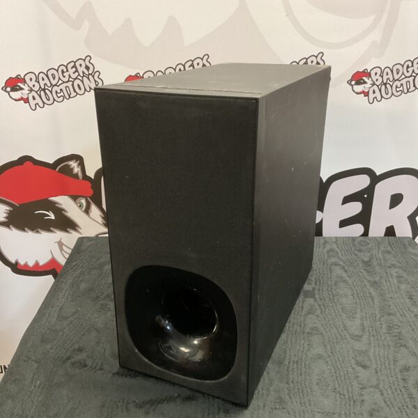 Black Sony WCT780 active subwoofer for home audio systems.