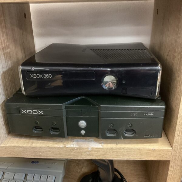 Vintage Microsoft Xbox 360 console for retro gaming enthusiasts.