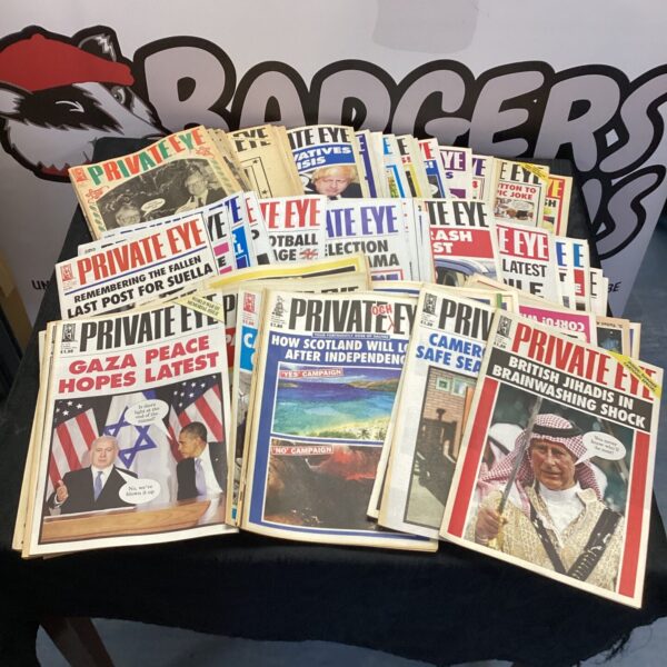 Large collection of vintage Private Eye magazines for collectors.