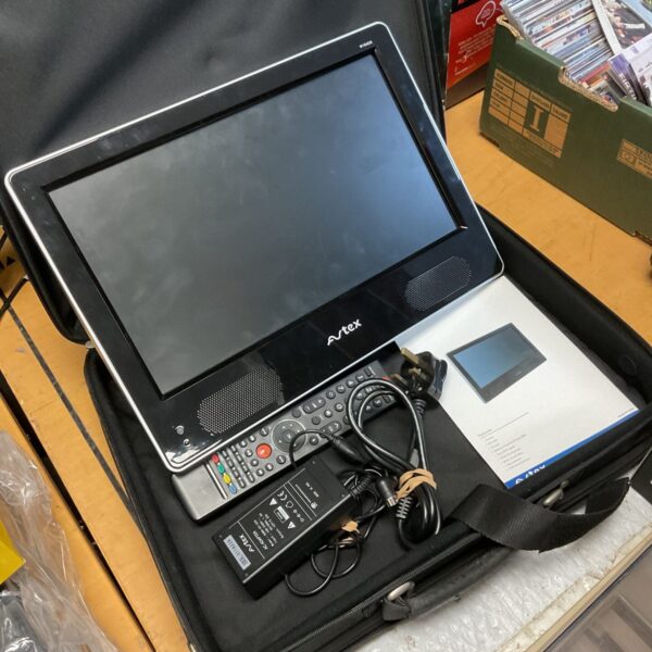 Avtex 16 inch caravan TV DVD combo in carrying case.