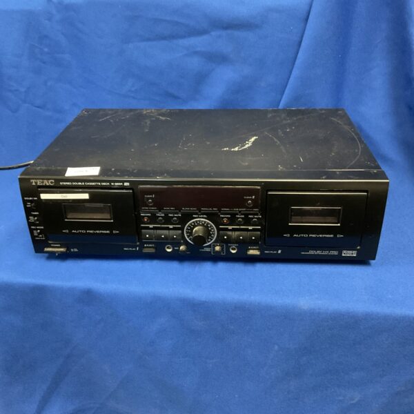 Vintage Teac w-865r double cassette deck in silver.