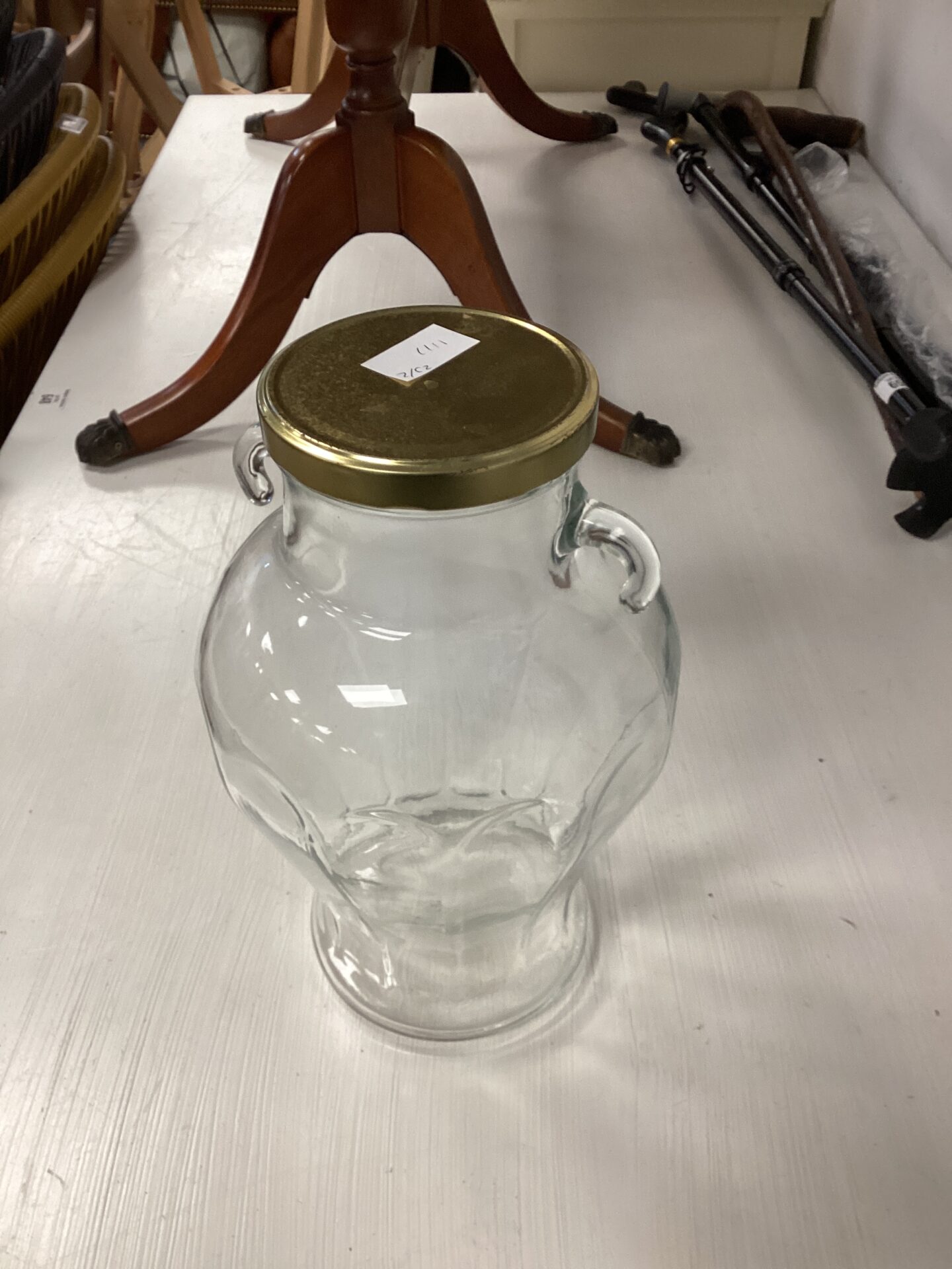 579 Large glass sweets jar