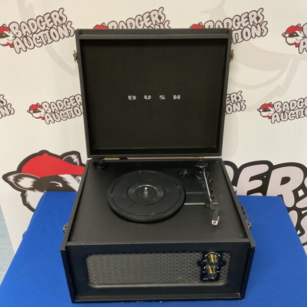 Vintage Bush turntable record player in used condition.