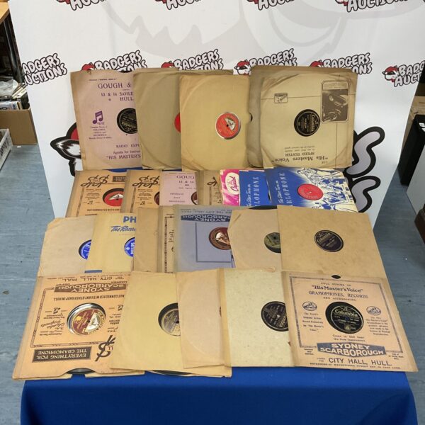 Collection of gramophone records including hmv