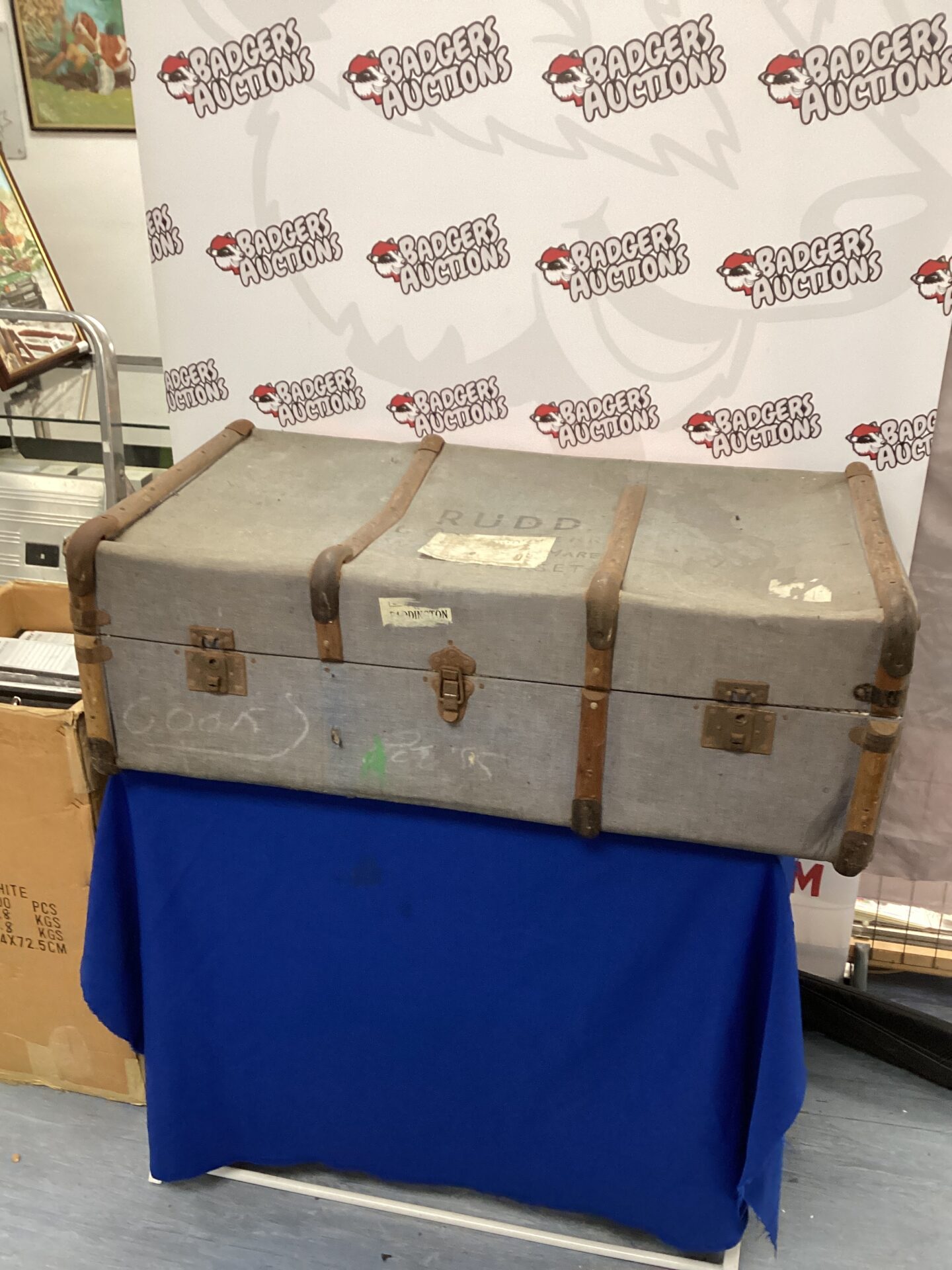 715 Vintage Travel Trunk with GWR sticker