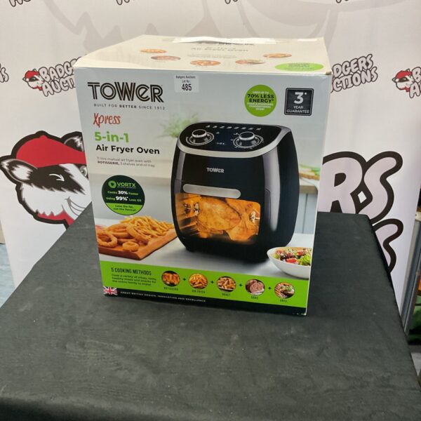 Tower Xpress air fryer oven model 500 in original packaging.