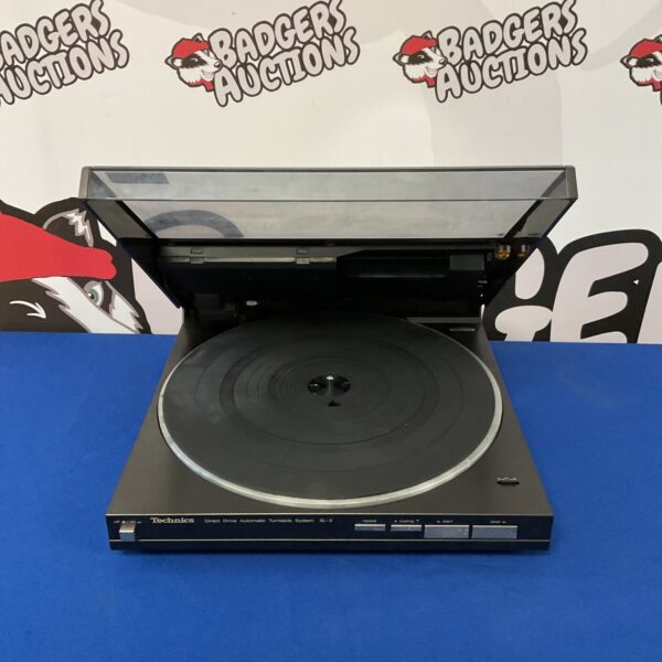 Vintage Technics SL-5 direct drive automatic turntable for vinyl records.