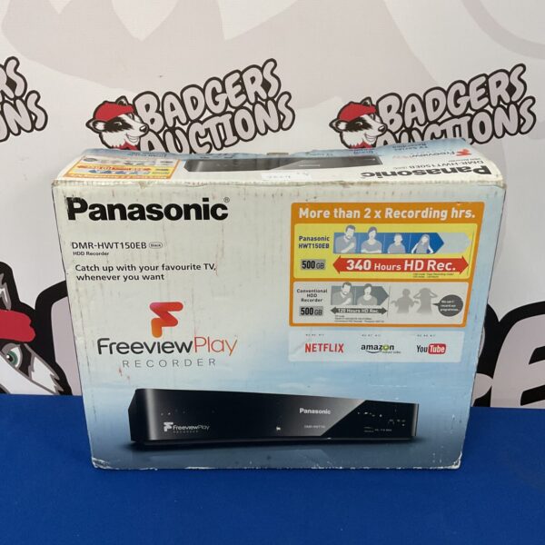 Panasonic DMR-HWT150EB Freeview TV recorder front view.