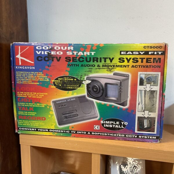Kingavon CT500 colour CCTV security system in original packaging.