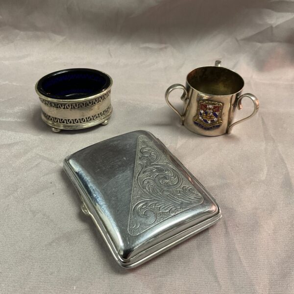 Vintage silver cigarette case by Mappin and Webb, a collectible silver item.