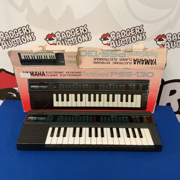 Vintage Yamaha PSS-130 keyboard, a portable 1980s synthesizer.