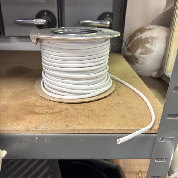 White 2 core electrical cable roll by MEM EXEL.