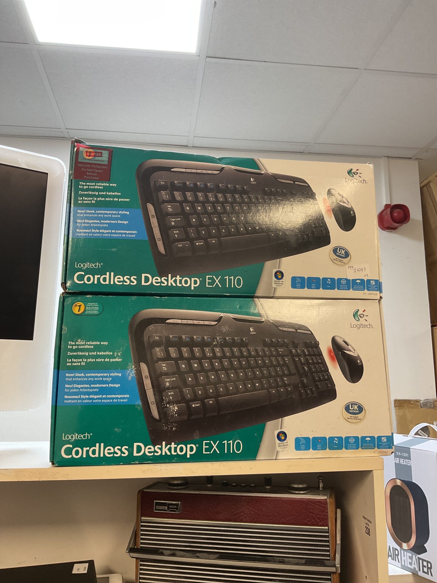 236 Two logitech cordless desktop keyboard & mouse sets