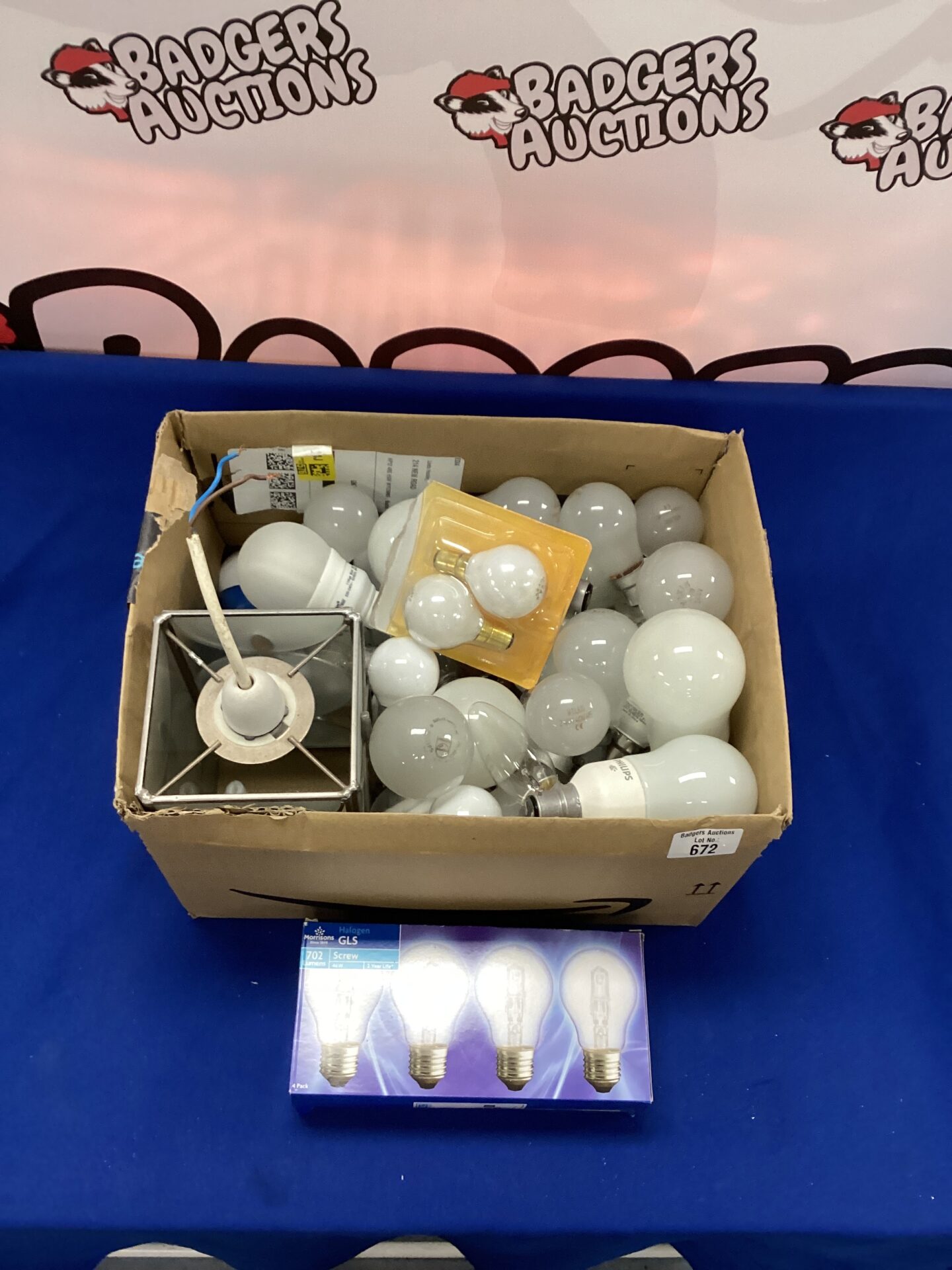 691 Box of mixed light bulbs