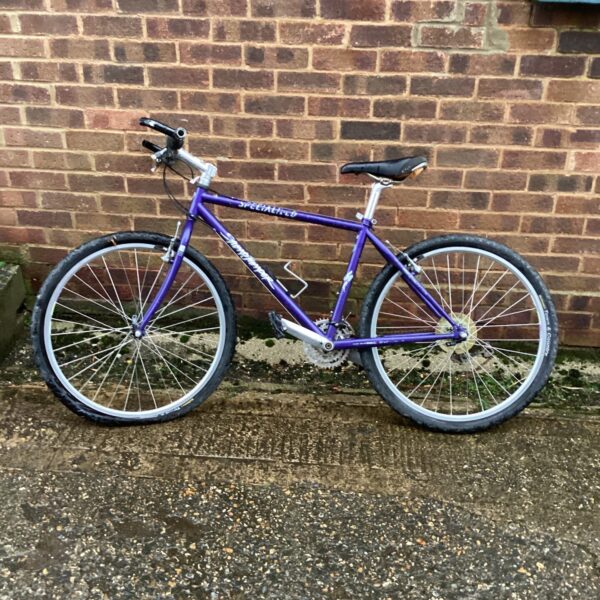 Purple vintage Specialized Grand Thunder mountain bike