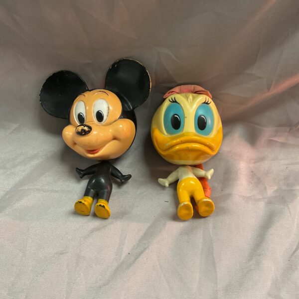 Vintage Disney Mickey and Daisy pull string dolls
