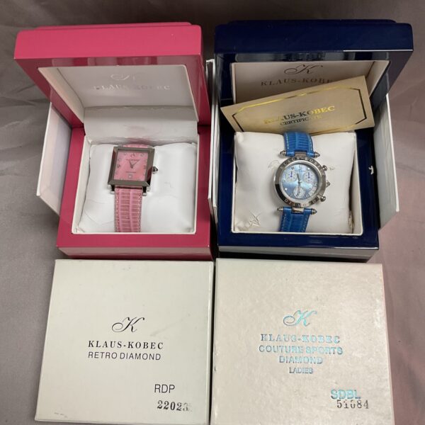 Vintage Klaus Kobe ladies watch lot, retro fashion accessory.