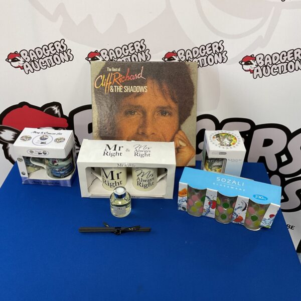Cliff Richard & The Shadows box set with accompanying mug gift sets.