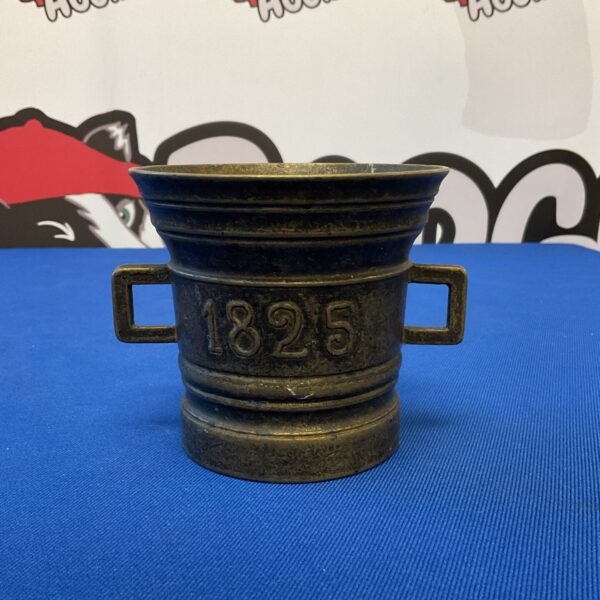 Antique 1825 bronzed goblet with a rich patina.