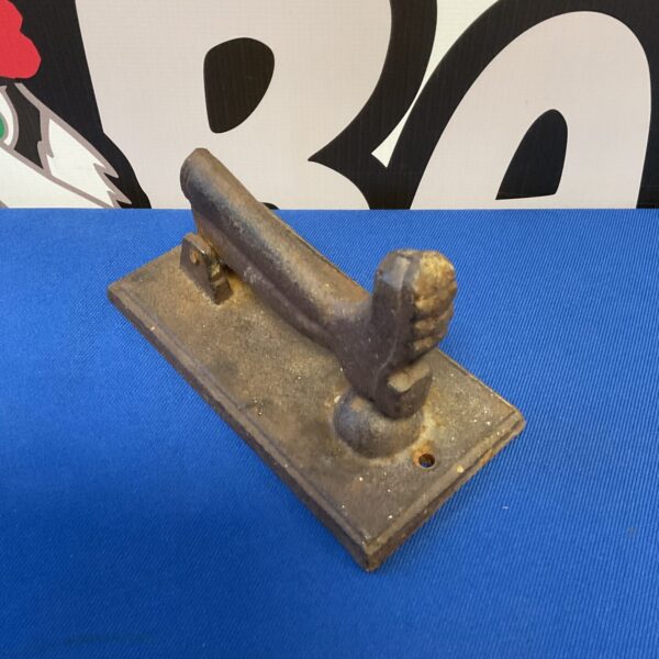 Vintage cast iron welly boot door knocker for farmhouse decor.