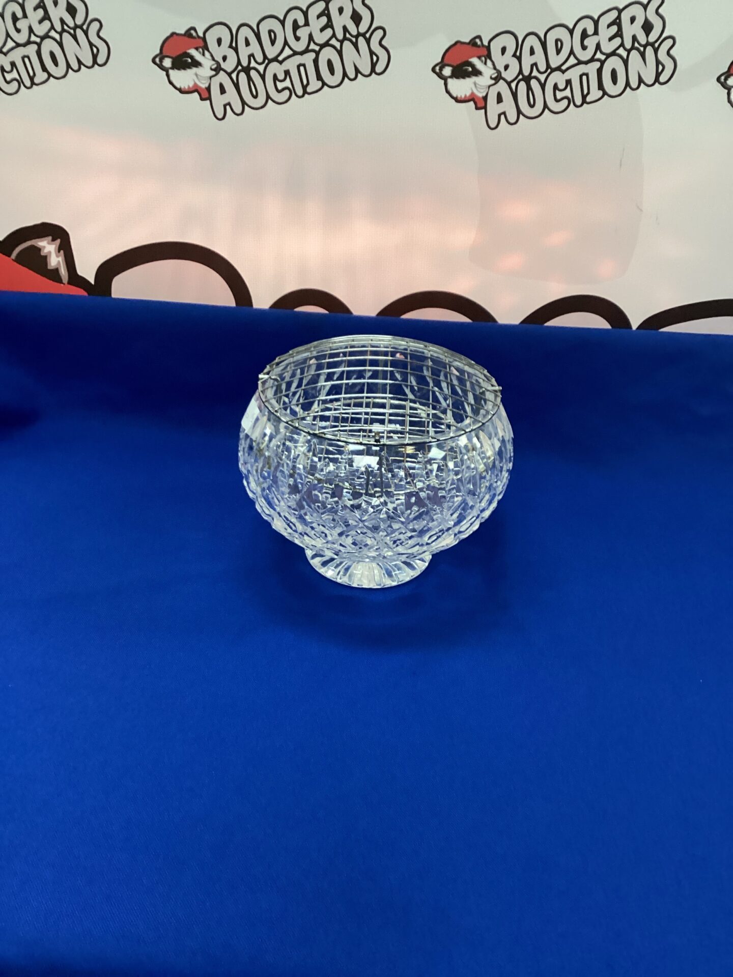 322 Large Crystal Rose Bowl