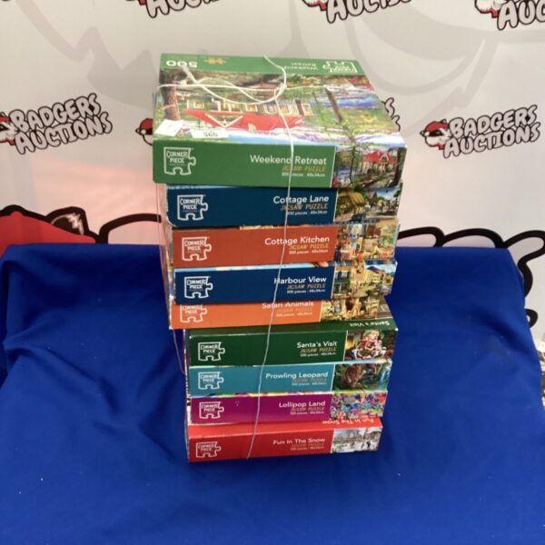 Colourful vintage jigsaw puzzle by Nine Corner Piece, a collectible game.