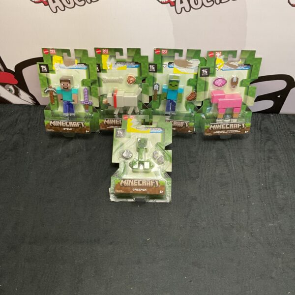 Sealed Minecraft collectible figure by Mattel, in original packaging.