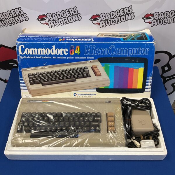 Boxed Commodore 64 vintage computer, a classic 8-bit home system.