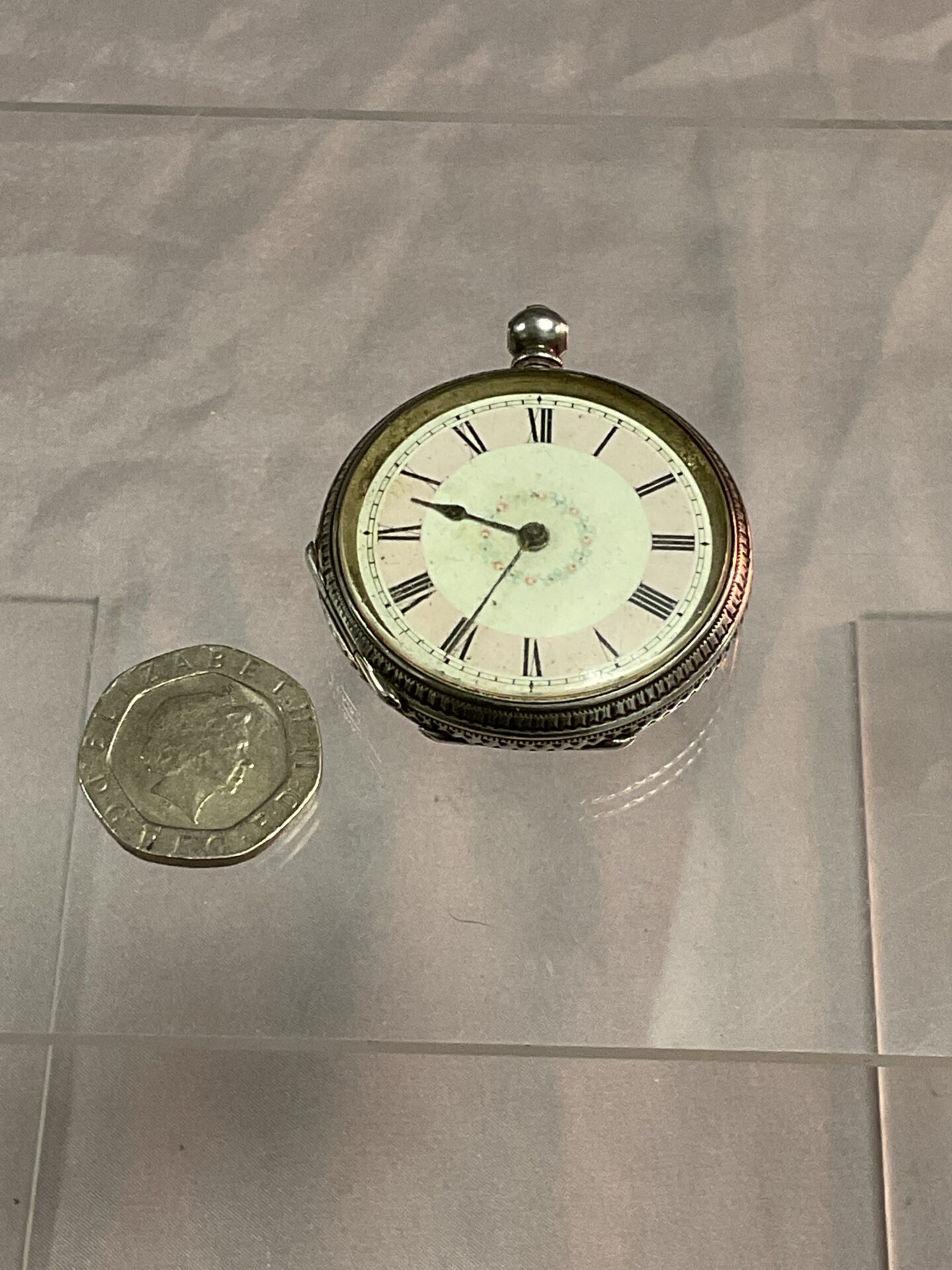 917 fine silver ladies pocket watch