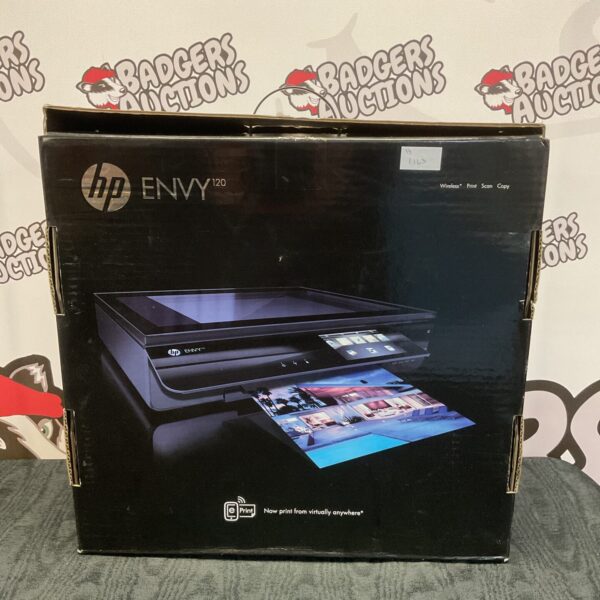 HP Envy 120 wireless printer, scanner, and copier for home use.