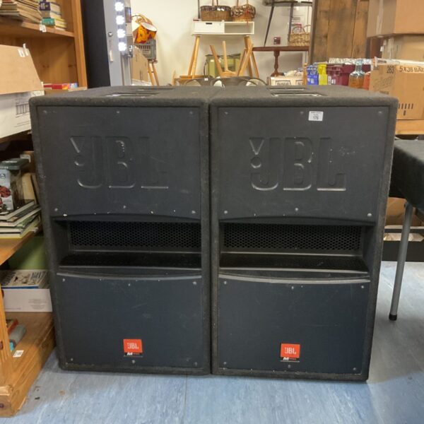 Pair of vintage JBL MP255 double 15” event speakers.