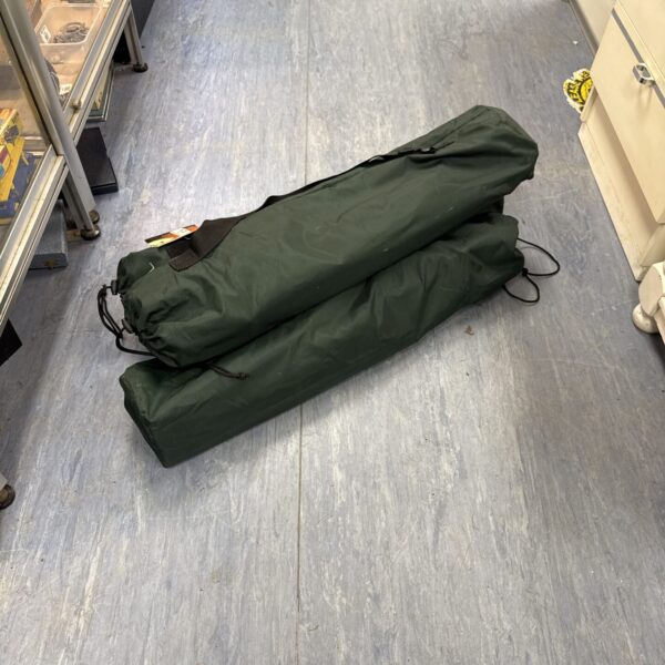 Lot of three Hi-Gear folding camping chairs for outdoor use.
